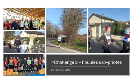 Résultats course challenge : foulées san-priotes